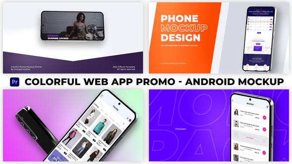Colorful Web App Promo - Android Mockup
