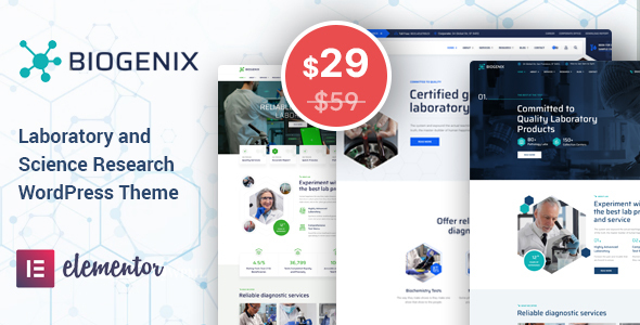 Biogenix – Science Research & Laboratory WP Theme