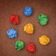 Colorful crumpled paper balls on a cork board - PhotoDune Item for Sale