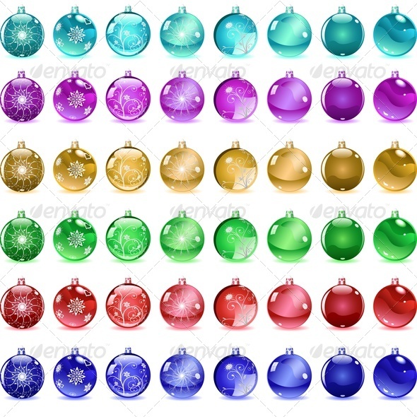 Multicolored Christmas Balls - Christmas Seasons/Holidays