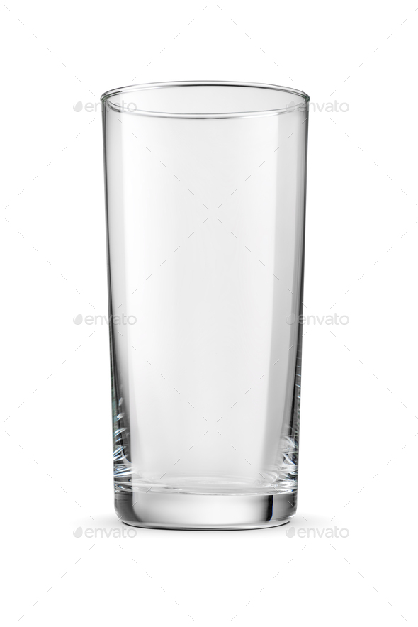 Empty drinking glass isolated on white. - Stock Photo - Images