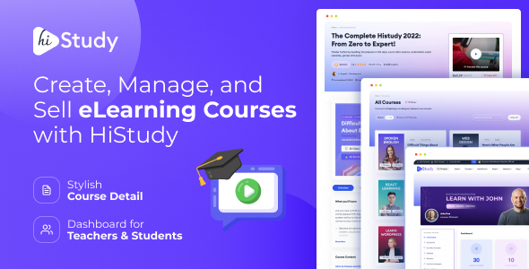 histudy online courses & education template free download