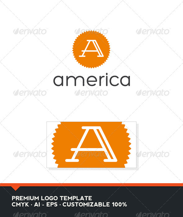 America - Letter A Logo - Letters Logo Templates