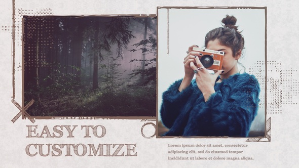 Grunge Photo Slideshow Video Displays template preview