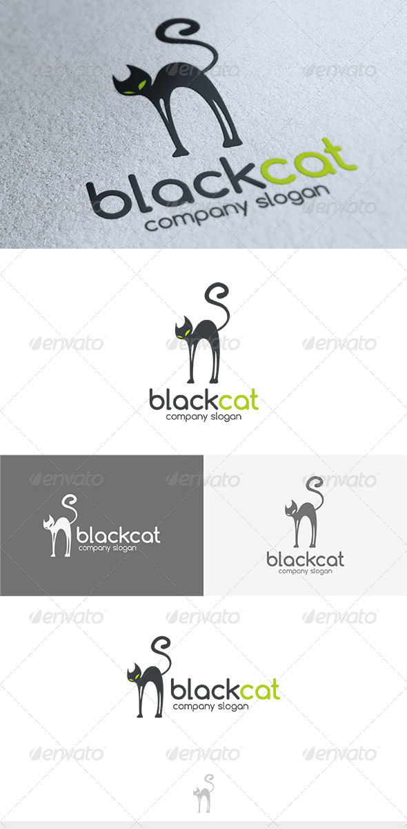 Black Cat Logo - Animals Logo Templates