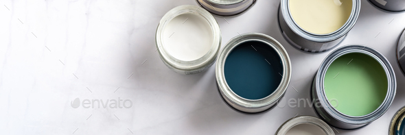 Choosing wall paints - Stock Photo - Images