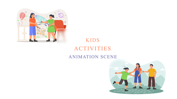 Kids Activity Animation Scene