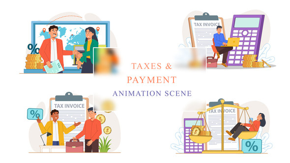 Taxes and Payment Animation Scene