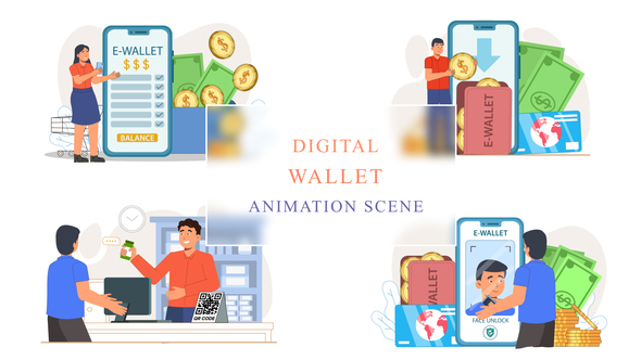 Digital Wallet Animation Scene