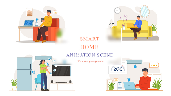 Smart Home  Animation Scene