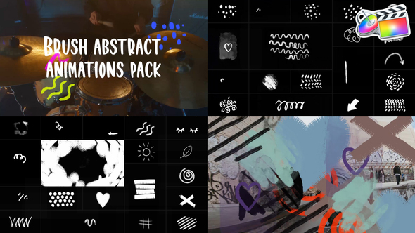 Brush Abstract Animations Pack for FCPX