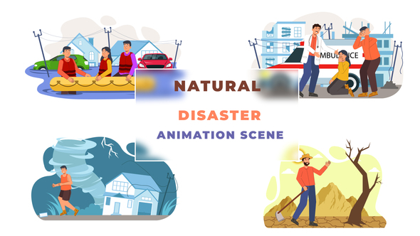 Natural Disaster Animation Scene