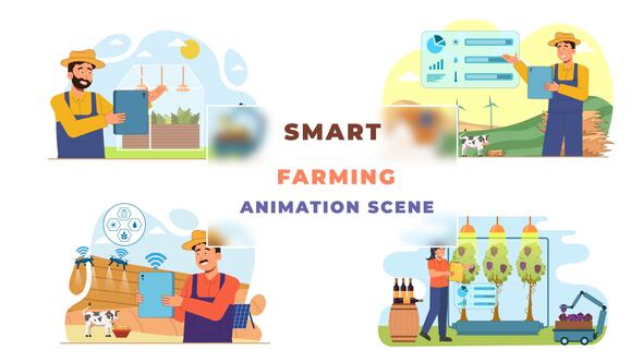 Smart Farming Animation Scene
