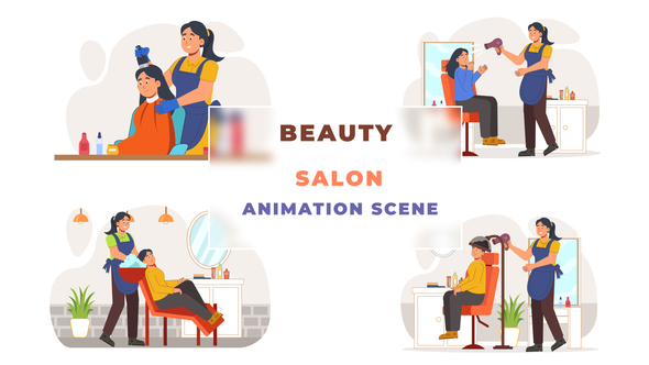 Beauty Salon Animation Scene