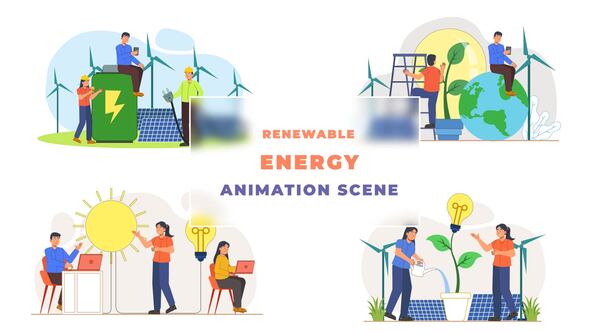 Renewable Energy Animation Scene