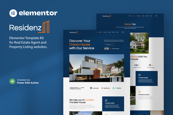 Residenz - Real Estate Agent & Property Listing Elementor Template Kit