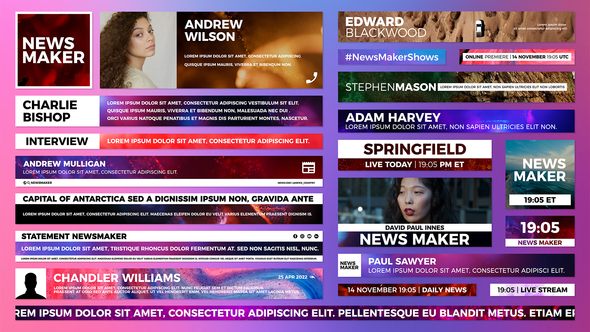 News Maker - Lower Thirds broadcast-packages template preview