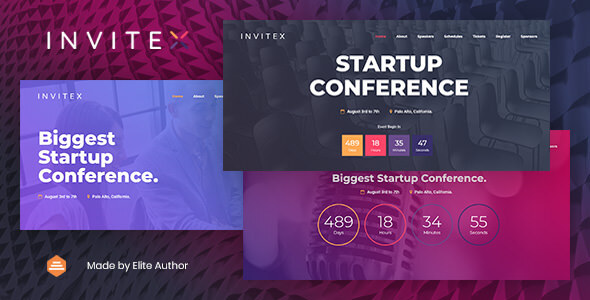 Extraordinary Invitex - Event and Conference Website Template