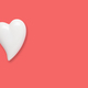 Two white hearts on a red background. Simple concept for Valentine&#39;s day holiday - PhotoDune Item for Sale