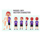 Cartoon Boy Character Set For Rigging and, Vectors | GraphicRiver