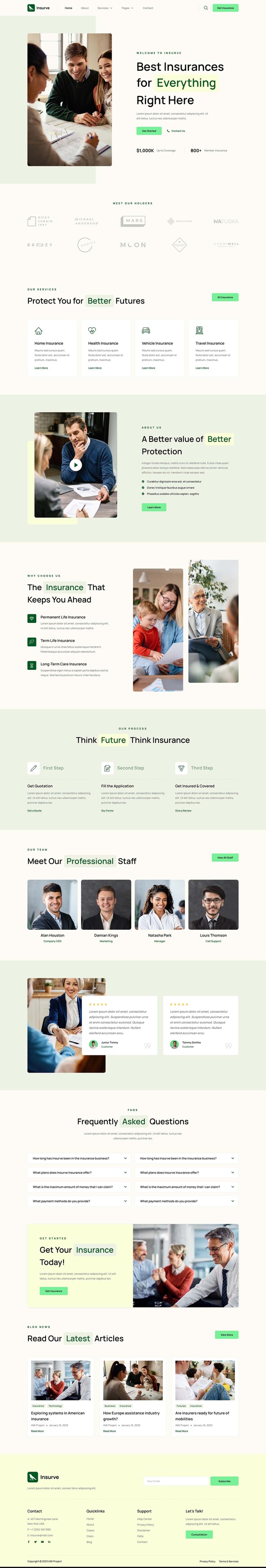 Insurve - Insurance Business Agency Elementor Template Kit