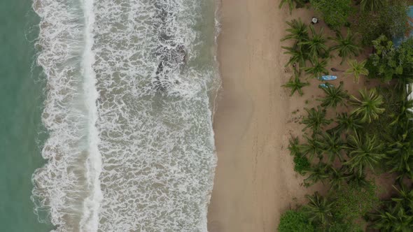 Drone view of Punta Uva beach in Costa Rica alt