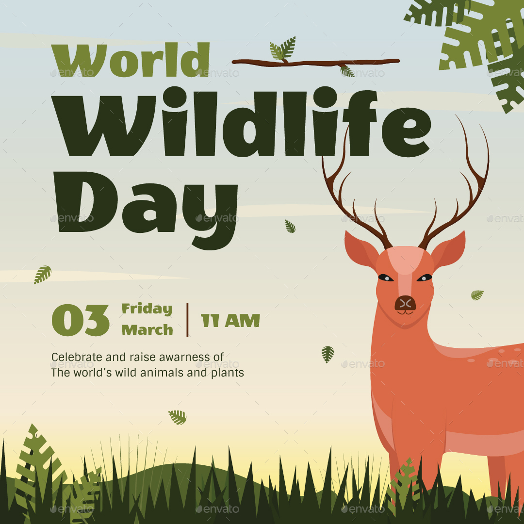 World Wildlife Day Flyer, Print Templates | GraphicRiver