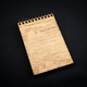 Wooden notebook on a dark background. - PhotoDune Item for Sale
