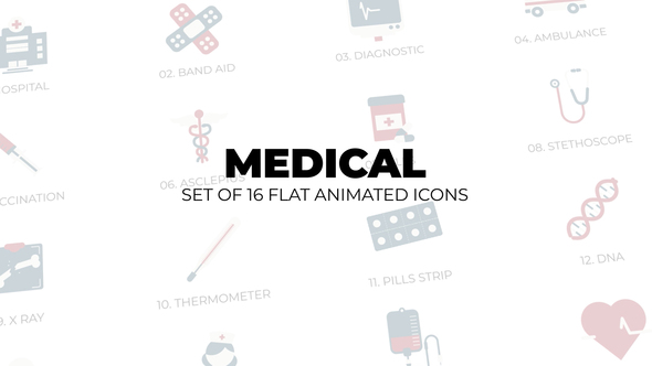 Medical - Set of 16 Animation Icons