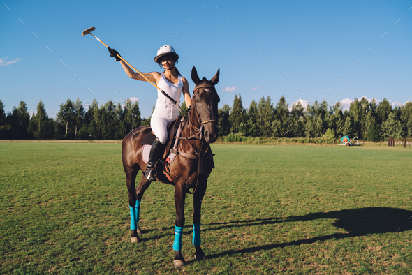 White polo shirt with clearance brown horse