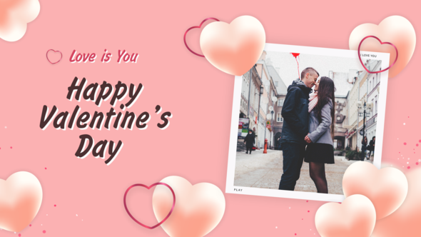 Happy Valentines Day Video Displays template preview