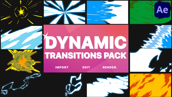 Dynamic Transitions | After Effects Elements template preview