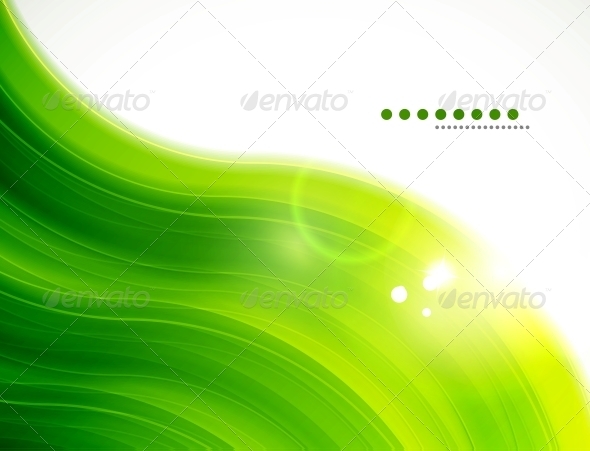 Light Glittering Green Wave Background - Backgrounds Decorative