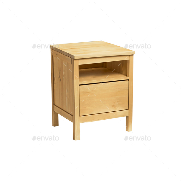 Nightstand isolated on white - Stock Photo - Images