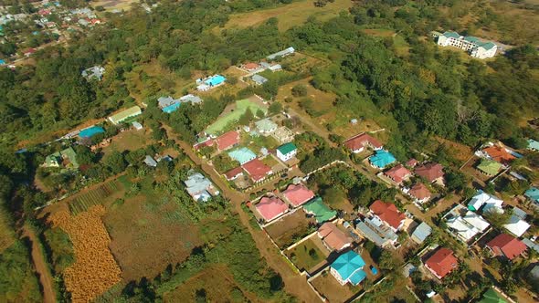 aerial view of the farms in Arusha town alt