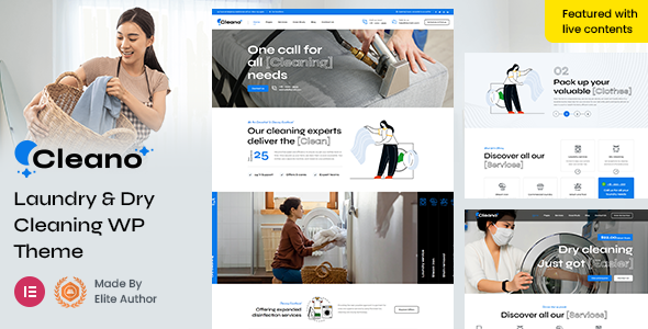 Cleano  Dry Cleaning & Laundry Service WordPress Theme