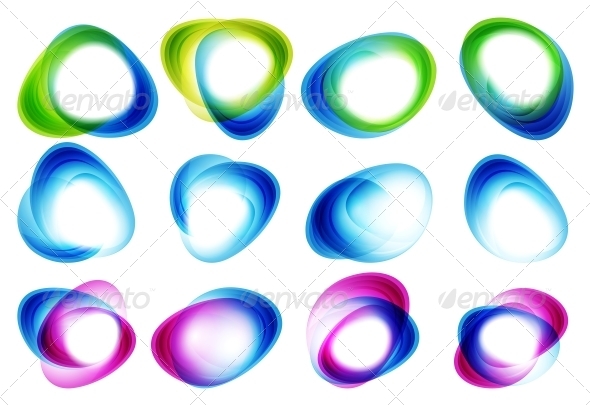 Collection of Abstract Flowing Elements - Web Elements Vectors