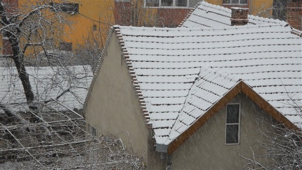 Snow Over The House