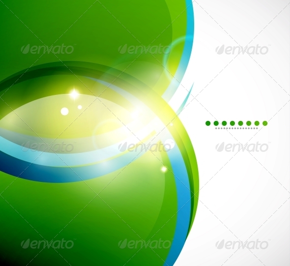 Detailed Green Wavy Vector Background - Backgrounds Decorative