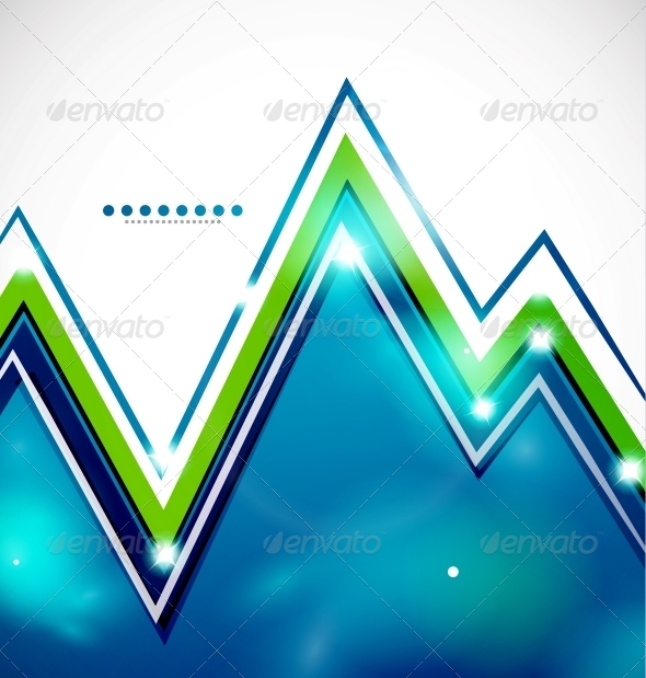 Zig-Zag Bright Background with Lights - Backgrounds Decorative