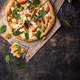 Italian pizza with feta cheese, tomato and basil - PhotoDune Item for Sale