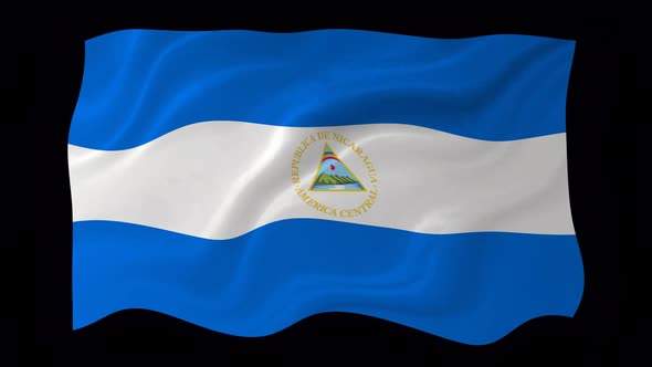 Nicaragua Flag Wavy National Flag Animation