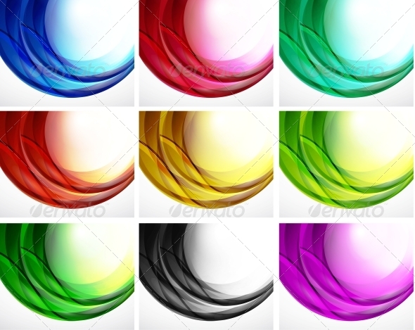 Set of Swirl Backgrounds - Backgrounds Decorative