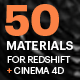 50 Materials for Redshift and Cinema 4D