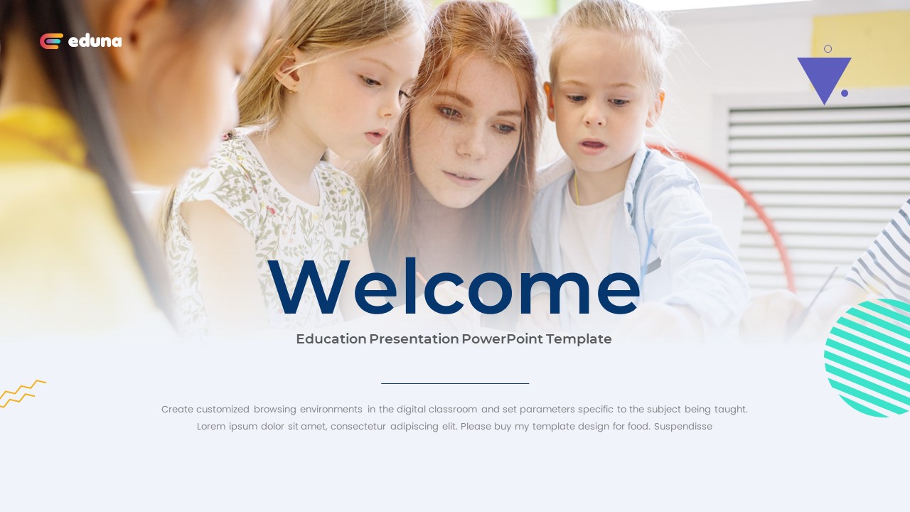 Eduna - Education Presentation PowerPoint Template, Presentation Templates