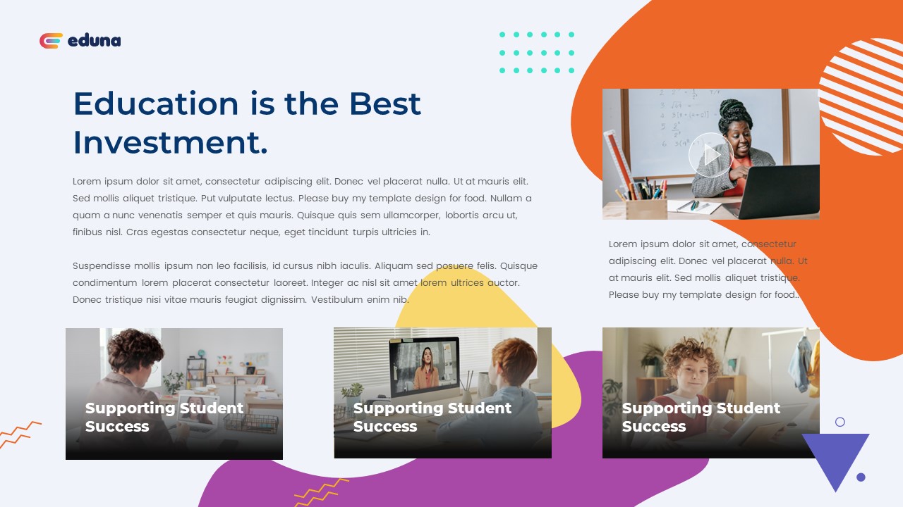 Eduna - Education Presentation PowerPoint Template, Presentation Templates