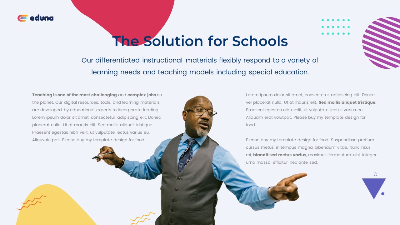 Eduna - Education Presentation PowerPoint Template, Presentation Templates