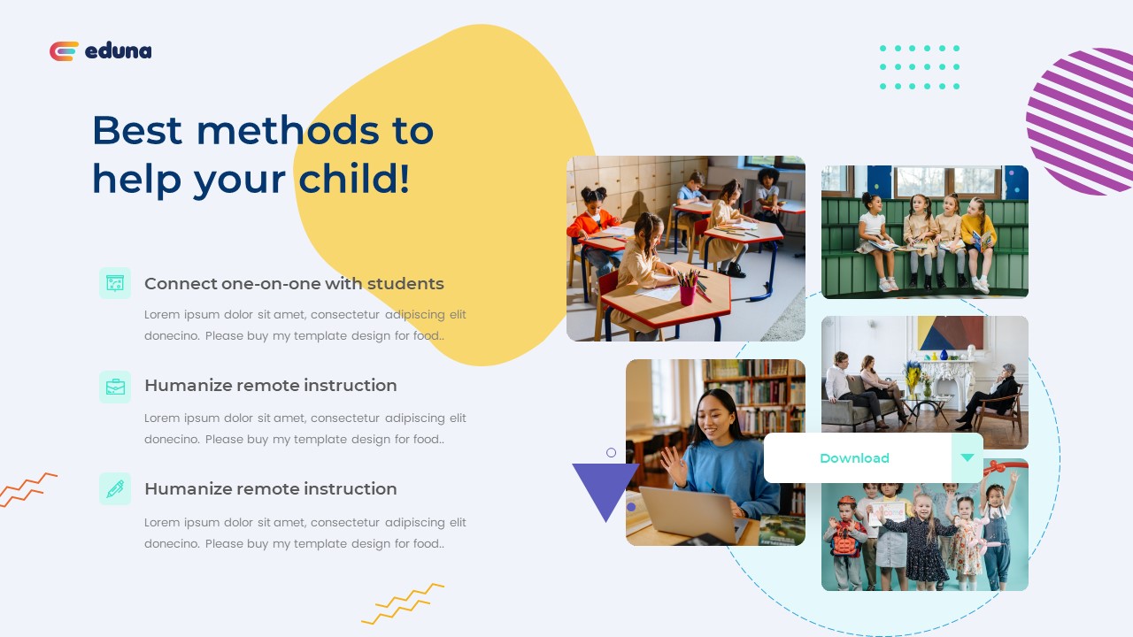 Eduna - Education Presentation PowerPoint Template, Presentation Templates