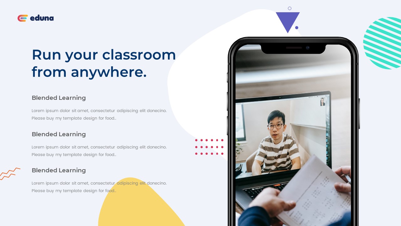 Eduna - Education Presentation PowerPoint Template, Presentation Templates