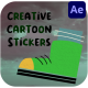 Creative Cartoon Stickers | After Effects - VideoHive Item for Sale